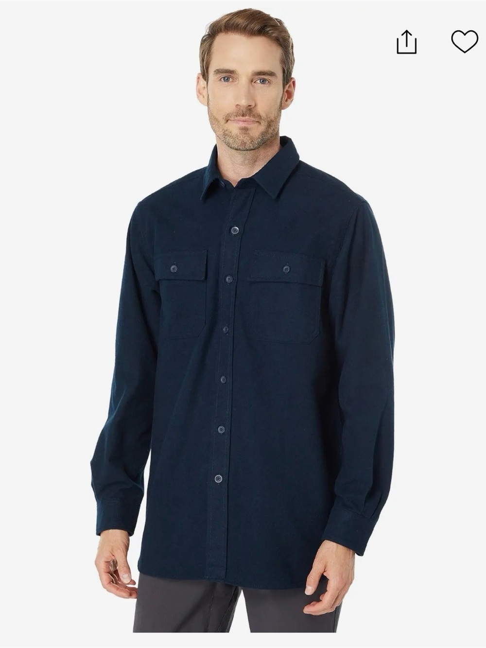 LL Bean Archive Chamois Cloth Shirt Button Down Long Sleeve Cotton Slim Black